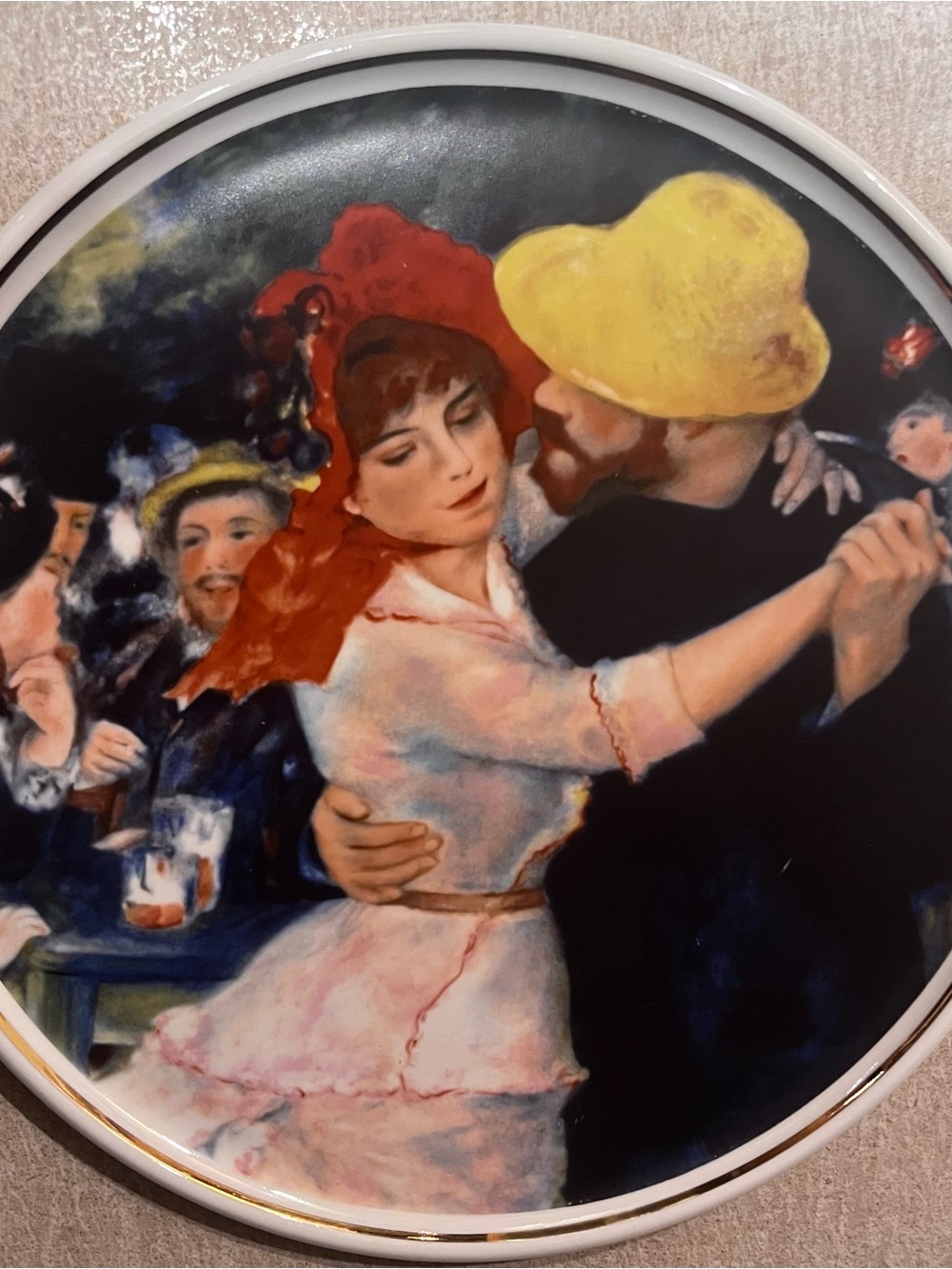 Decorative plate limogue Renoir le bal a Bougival